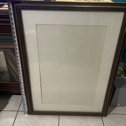 Large Wood and Glass Picture Frame