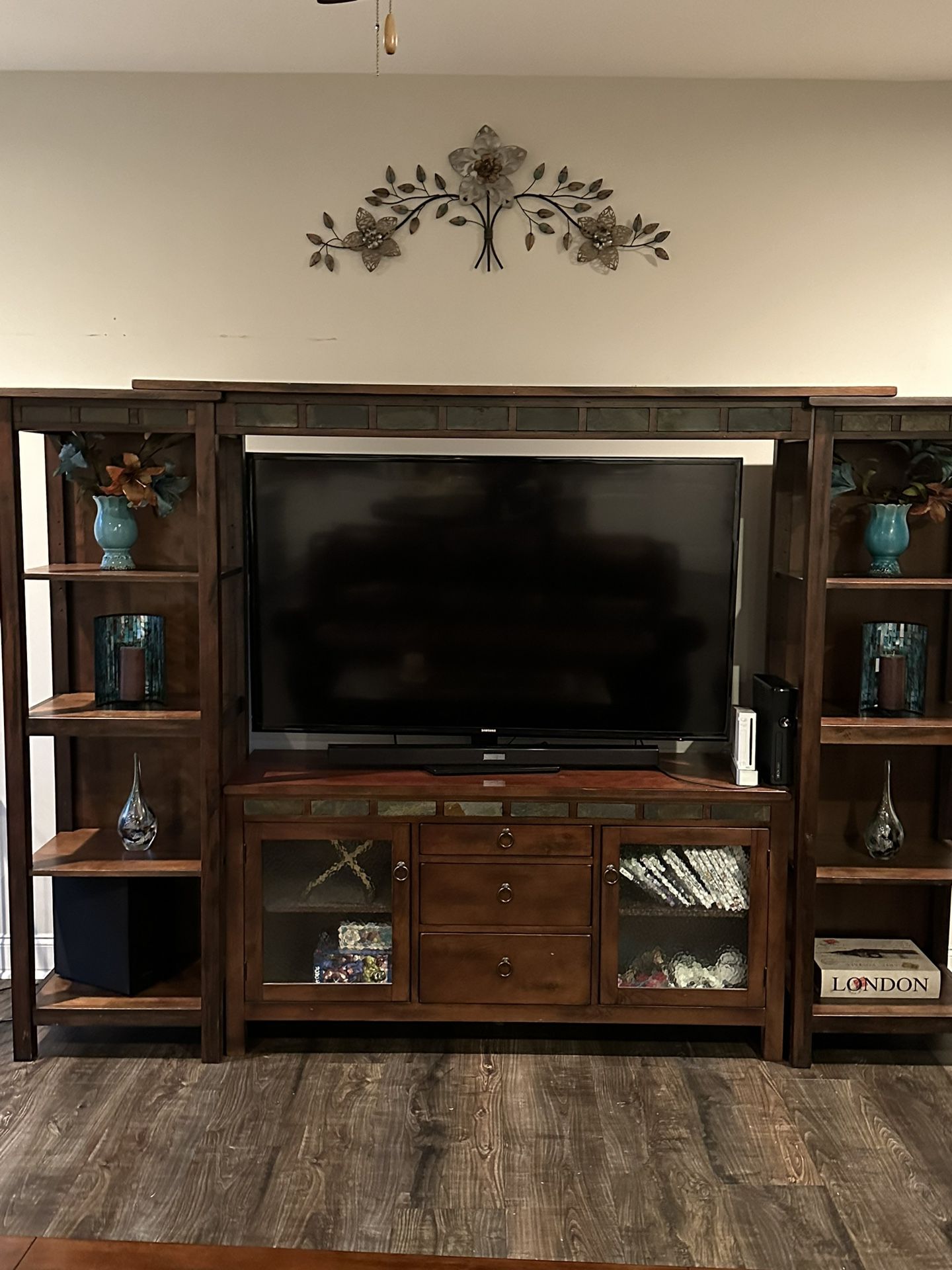 Large Entertainment Center - TV Stand Console 