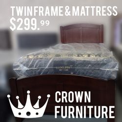 Twin Frame & Mattresses 