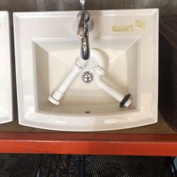 Kohler Bath Sinks with Kohler Chrome Faucets. 