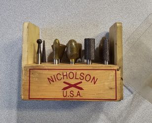 Nicholson 51107 Rotary File Set Of 10 Pices 1/4" Shank