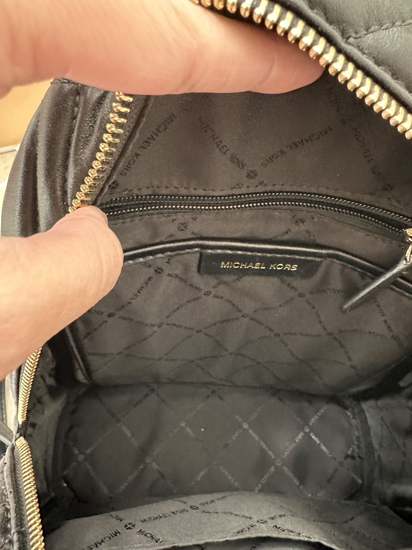 MK Abbey Medium Quilted Leather Backpack