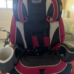 Graco Pink & Black Car Seat With Cup Holder