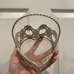Metal Heart Basket