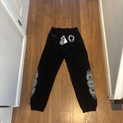 CH Horse Shoe Logo Black Sweatpants 