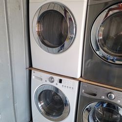 LG Front Load Washer And Stackable Gas Dryer Set 