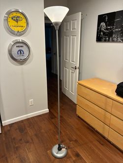 Silver Torchiere Floor Lamp