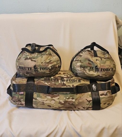 Brute Force Training Classic Sandbag And 2 Sand KettleBells In Multicam