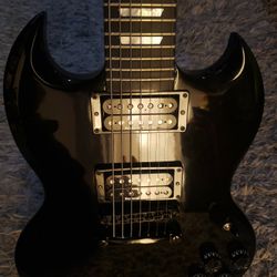 Gibson SG 7-String Guitar Black Ebony SG7 Dark w/ Official Hardshell, Seymour Duncan SH-4 JB (bridge), SH-1n '59 (neck) ***LIMITED To 300 Pieces***