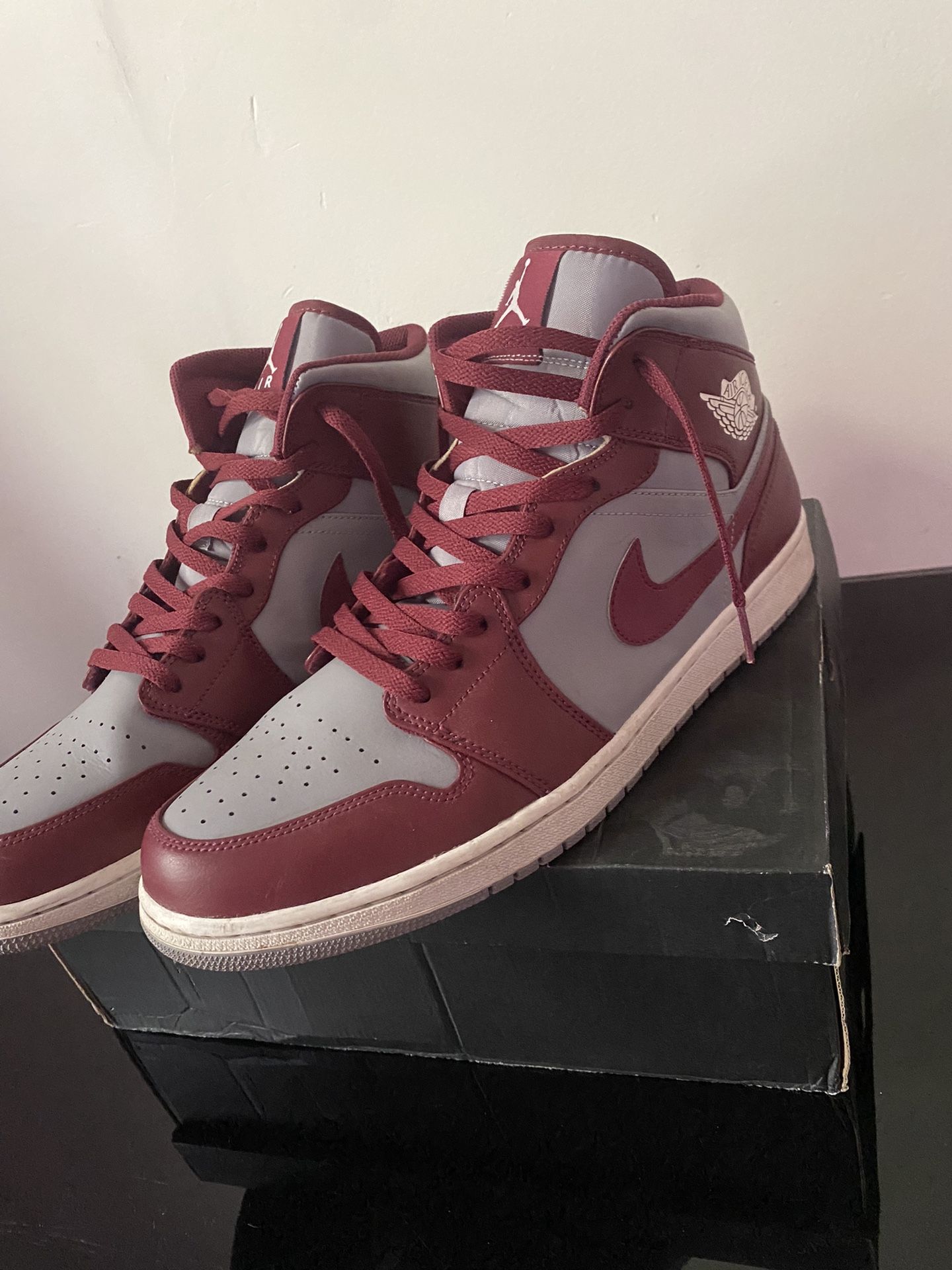 Air Jordan 1s. Size 14 Maroon/grey/white