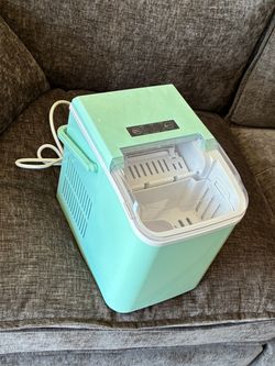 Countertop Ice Maker Machine Mint Green