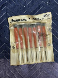 Snap-on SDE70 7 Piece Mini Electronic Screwdriver Set - Red Handles Used As Is