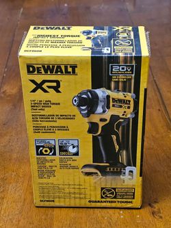 Dewalt 20V MAX XR Cordless Impact Driver (Tool Only) Brand New