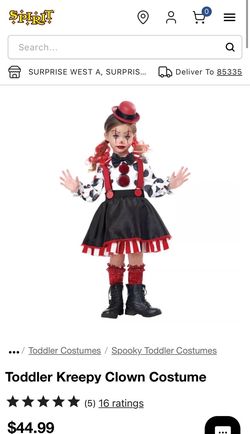 Toddler Clown Halloween Costume