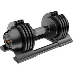 Adjustable Dumbbell, 22LB Single  Dumbbell Set with Tray for Workout Strength Training Fitness