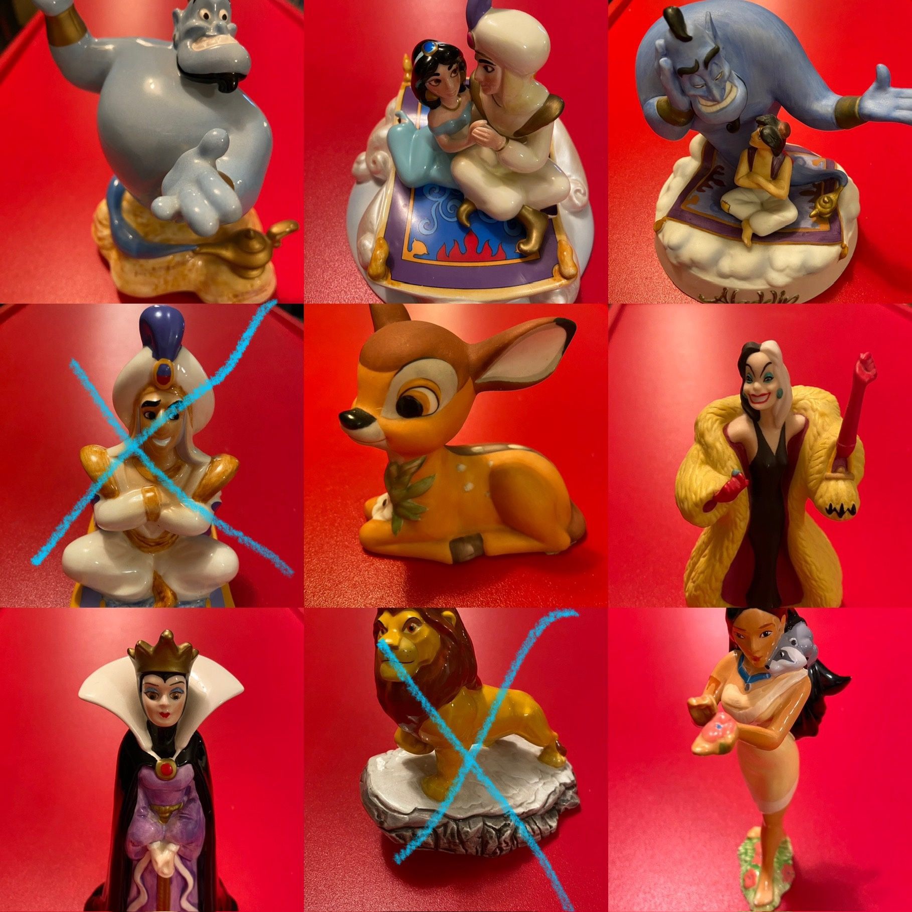 13 Disney Porcelain Figurine Lot!!! *updated*