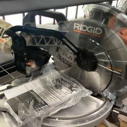 RIDGID Corded 12” Double Bevel Compound Miter Saw $300