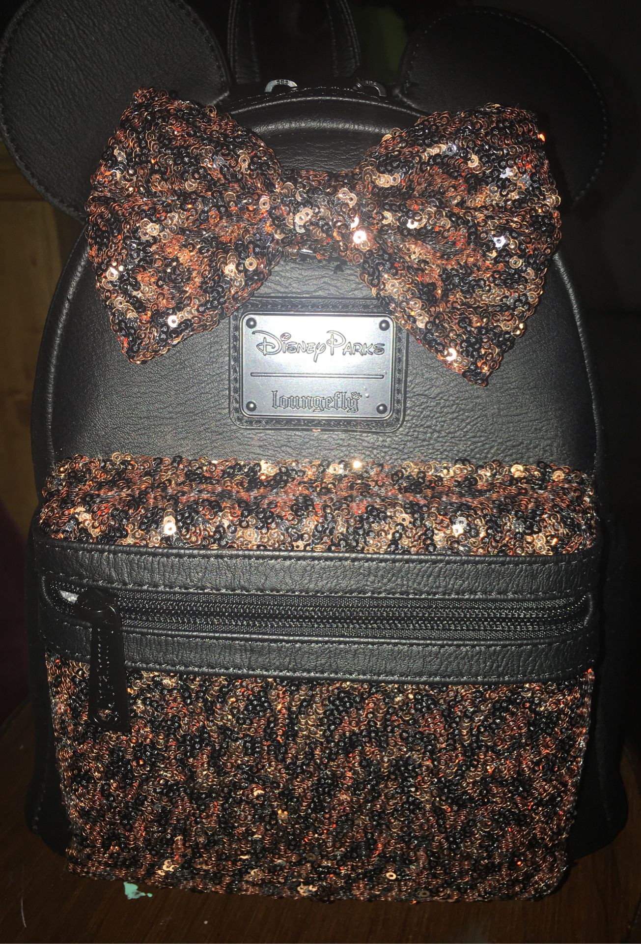 Disney backpack collection black with gold brand new