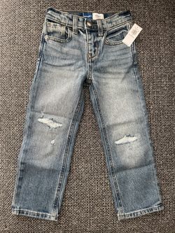 Old Navy Unisex Straight Ripped Stretch Jeans for Toddler Boy Girl 4T
