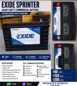 Exide Sprinter Heavy-Duty Commercial Battery S31XXHD