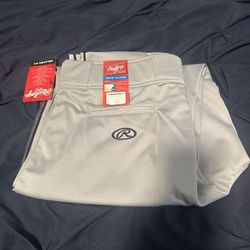 Men’s Rawlings Baseball Softball Grey Relaxed Fit Pants XL