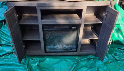 Electric fireplace t.v. console