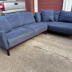 *FREE DELIVERY* Jolene Navy Blue 2 Piece Sectional 