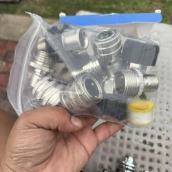 New Pressure Washer Adapter Set, M22 to 3/8 inch Quick Disconnect Kit, 3/4 Inch to Quick Disconnect, Male M22 Hose Adapter, Stainless Steel, 9-Pack