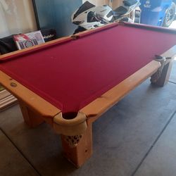 8 Foot Pine CONNELLY Pool Table (FREE Delivery & Install + New Felt)