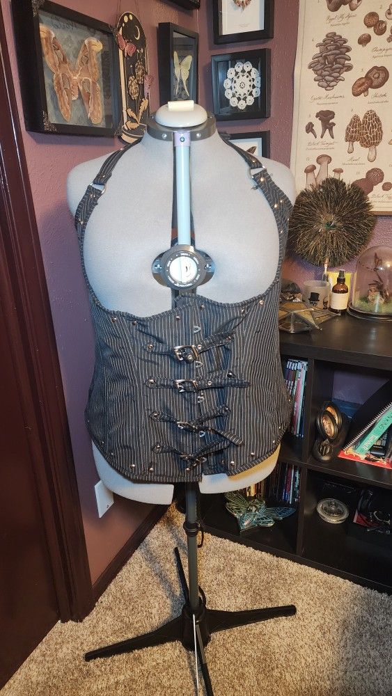 Pinstripe Steel Bone Plus Size Corset