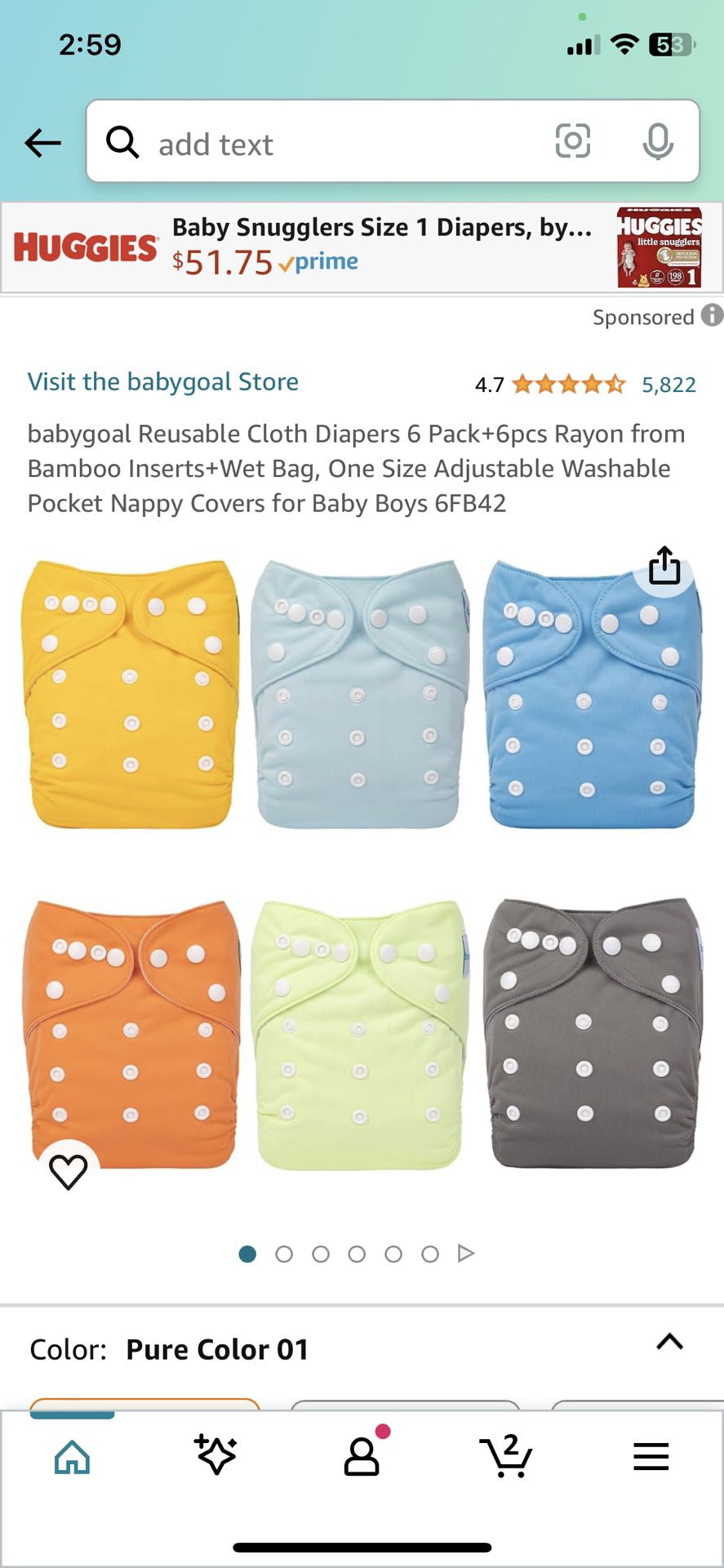 New 6 Re Usable Cloth Diapers See Second Picture For Colors