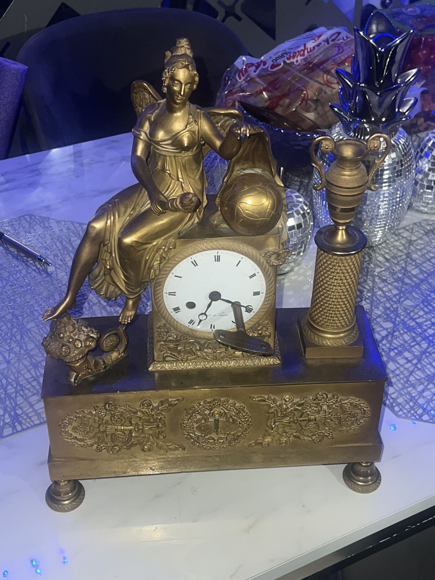 French Diot A Paris Clock Early 1800’s Golden Clock