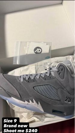 Wolf gray 5s size 9