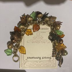 Sweet  Romance Squirrel's Harvest Charm Bracelet