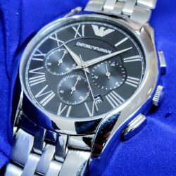 Emporio Armani AR-1786 Luxury Chrono Men's Watch 44mm EUC
