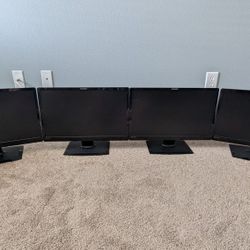 4 Planar 24 Inch LED LCD Monitors