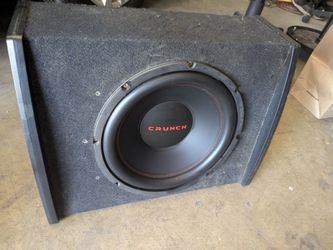 Crunch 12 inch subwoofer in slim box