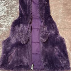 Girls Faux Fur Reversible Winter Vest Size 2T