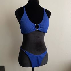 Women/teen/bikini/2 Pieces Set/blue/medium