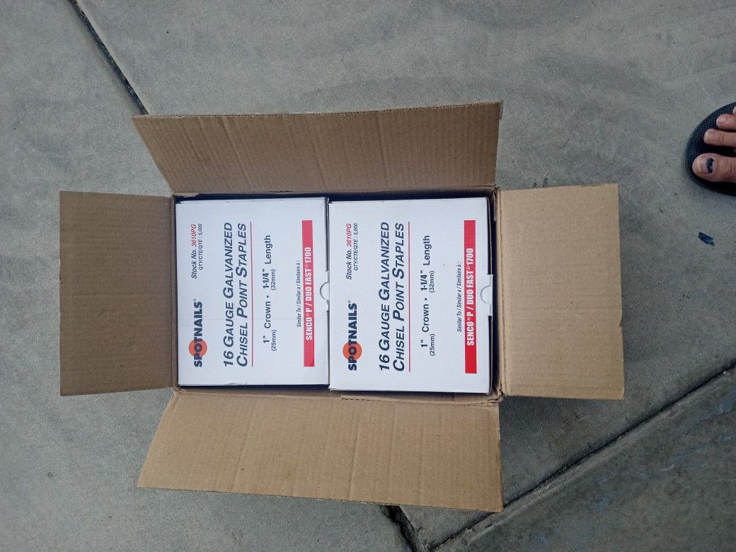16 Gauge Galv. Chissel Point Wire Crown Staples