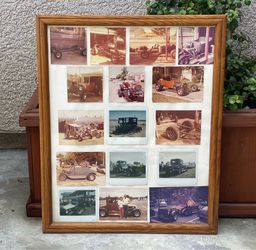 Vintage Hot Rod Car Build Photos Framed