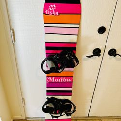 144cm Morrow Women’s Snowboard with Bindings- New 