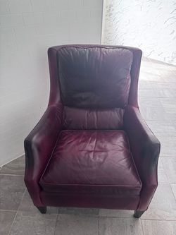 Purple Leather Accent Armchair