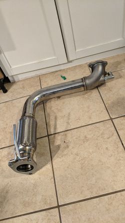 Car Chrome Turbo Exhaust Pipes With Flex Pipe Believe It's For 04 Honda Accord Custom