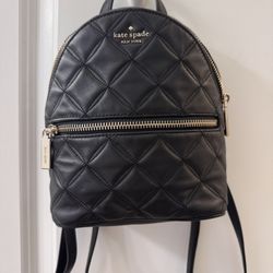 Kate Spade Quilted Black Mini Backpack