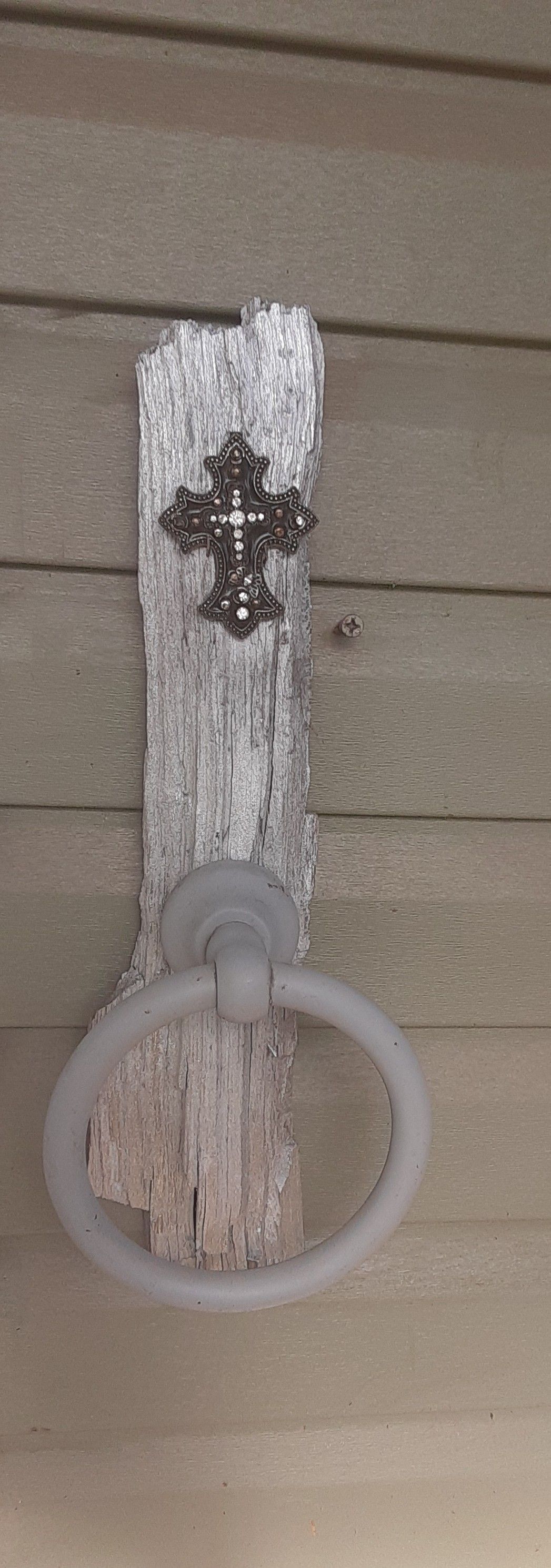 Rustic towel holder
