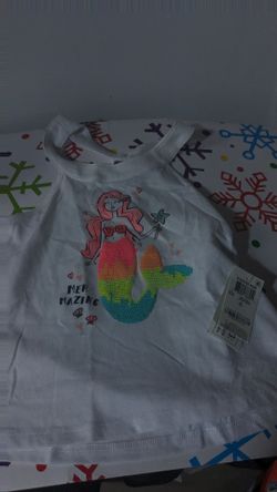 Girls Mermaid Graphic Tank Top Size 6