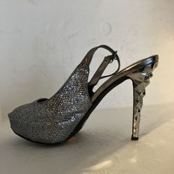 Silver Chrome Stud like Heels 