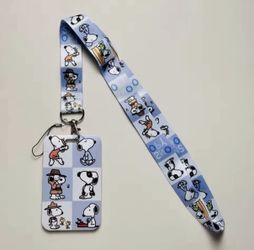 Snoopy Cartoon - Lanyard Keychain Cardholder USB Holder