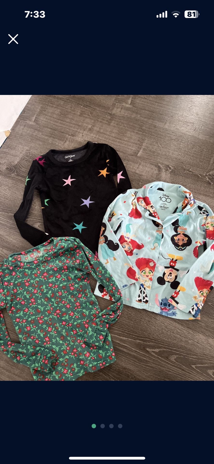 Girls pajama tops size 6T